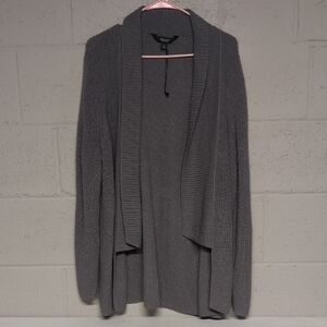 Simply Vera Vera Wang Charcoal Open Front Cardigan Sweater Size XL, NWOT